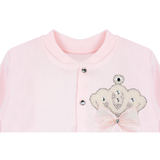 Newborn Baby 3-Piece Cotton Jeweled Layette Set