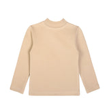 Toddler Cotton Long Sleeve Basic Mock-Neck T-Shirt