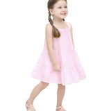 Toddler Cotton Layered Square Neckline Dress