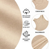 Girls' Soft Solid Cotton Blend Racerback Tank Top