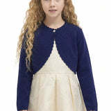 Girls Patterned Knit Bolero Cardigan