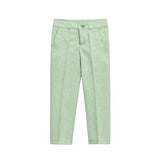 Boys Suit Set Slim Fit Vest, White Dress Shirt, Dress Pants and Bowtie 4 Piece Formal Suit Set