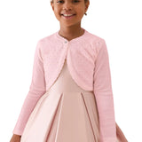 Girls Patterned Knit Bolero Cardigan