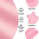 Girls' Soft Solid Cotton Blend Racerback Tank Top