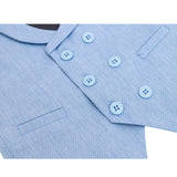 Little & Youth Boys Formal Suit Set Slim Fit Vest, White Dress Shirt, Dress Pants and Bowtie 4 Piece