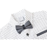 Boys Cotton Patterned Suspender Pant Set