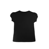 Girls' Basic Cotton T-Shirt  Short Puff Sleeve Crewneck / Toddler