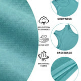 Girls' Soft Solid Cotton Blend Racerback Tank Top