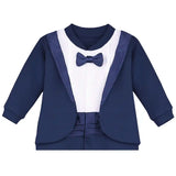 Baby Boy Footie Tuxedo Outfit with Bow Tie for Christmas Holidays - The Perfect Gentleman Look