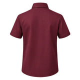 Lilax Boys Classic Short Sleeve Button Down Casual Solid Dress Shirt