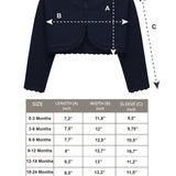 Baby Girls' Long Sleeve Knit Button Closure Bolero Shrug