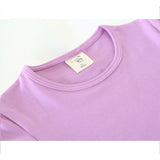 Little Girls Cotton Long Sleeve Basic Crewneck T-Shirt