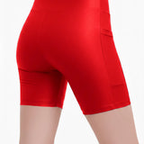 Lilax Girls Athletic Shorts with Pocket High Waisted Biker Shorts for Dance Yoga Gymnastics