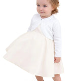 Baby Girls' Long Sleeve Knit One Button Closure Bolero Shrug