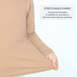 Lilax Girls' Basic Long Sleeve Round Neck Cotton T-Shirt