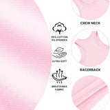Girls' Soft Solid Cotton Blend Racerback Tank Top