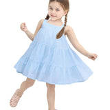 Toddler Cotton Layered Square Neckline Dress