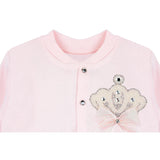 Jeweled Crown Layette Gift Set for Baby Girls: 3 Pieces