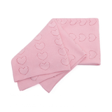Baby Girl Cotton Knit Heart Receiving Blanket
