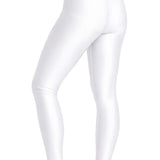 Girls Shiny High Waisted Leggings – Dance & Gymnastics Stretch Tights