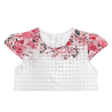 Little Girls Floral Dress, Toddler Short Sleeve Summer Dress