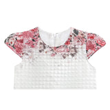 Little Girls Floral Short Sleeve Summer Dress