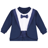 Baby Boy Footie Tuxedo Outfit with Bow Tie for Christmas Holidays - The Perfect Gentleman Look