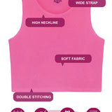 Girls' Double Lined Sleeveless Basic Crop Tank Top