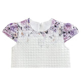 Little Girls Floral Short Sleeve Summer Dress