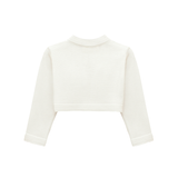 Baby Girls' Knit Long Sleeve Sweater, Bowknot Closure Bolero Cardigan