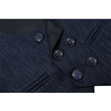 Boys 5-Piece Slim Fit Textured Suit Set