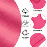Girls' Soft Solid Cotton Blend Racerback Tank Top