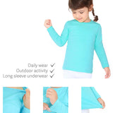 Little Girls Cotton Long Sleeve Basic Crewneck T-Shirt