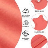 Girls' Soft Solid Cotton Blend Racerback Tank Top