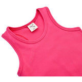 Girls' Soft Solid Cotton Blend Racerback Tank Top