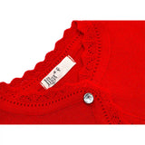 Little Girls' Knit Long Sleeve Button Closure Bolero Cardigan Shrug