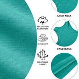 Girls' Soft Solid Cotton Blend Racerback Tank Top