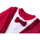 Baby Boy Footie Tuxedo Outfit with Bow Tie for Christmas Holidays - The Perfect Gentleman Look