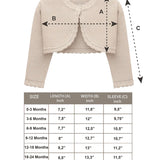 Baby Girls' Long Sleeve Knit Button Closure Bolero Shrug
