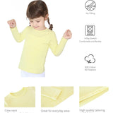 Little Girls Cotton Long Sleeve Basic Crewneck T-Shirt