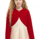 Girls Patterned Knit Bolero Cardigan