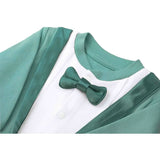 Baby Boy Footie Tuxedo Outfit with Bow Tie for Christmas Holidays - The Perfect Gentleman Look
