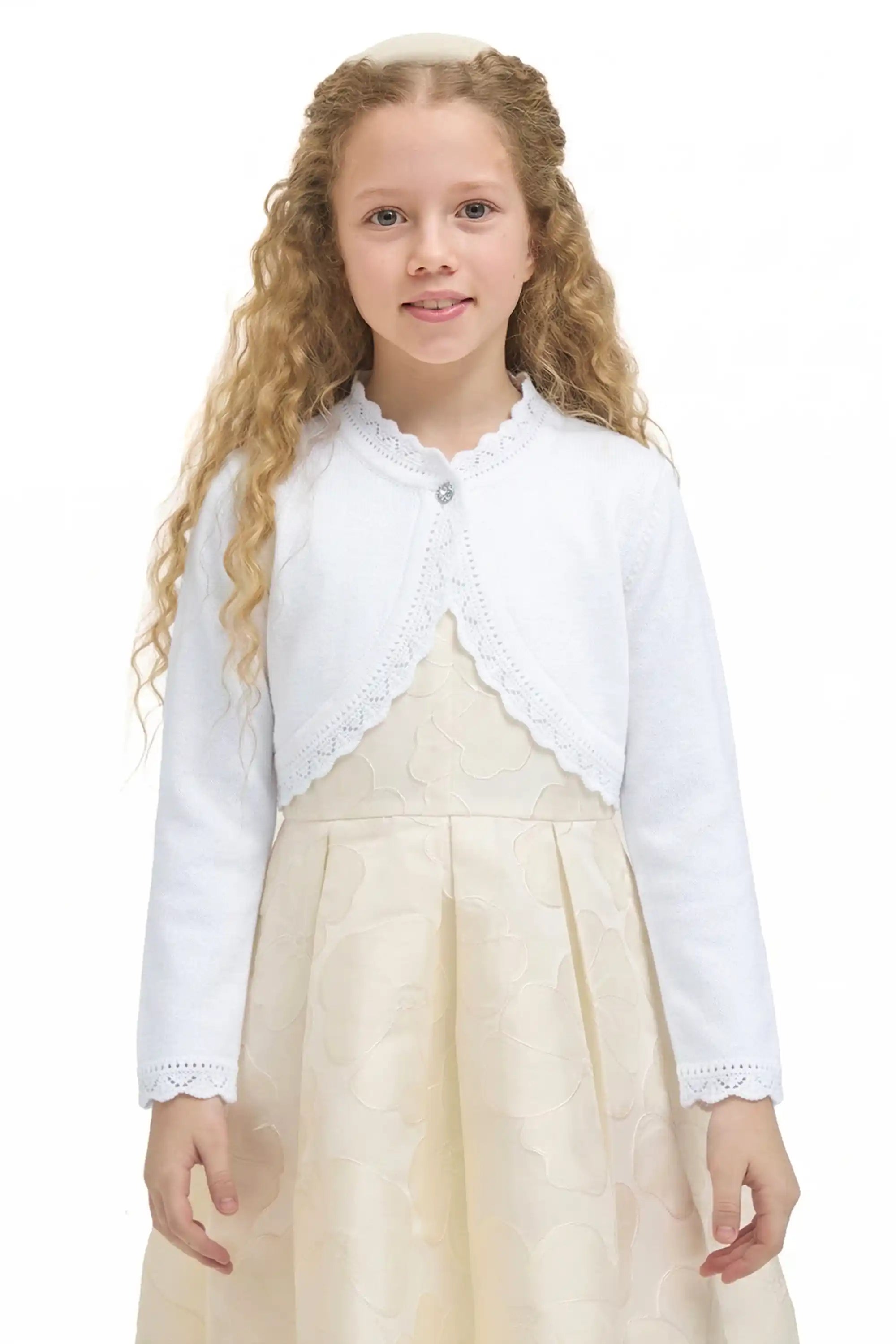 Baby Knit Button Detailed Bolero Cardigan