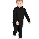 Toddler Cotton Basic Turtleneck Shirt & Leggings Set
