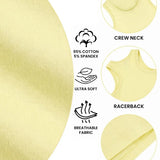 Girls' Soft Solid Cotton Blend Racerback Tank Top
