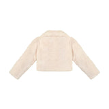 Girls Buttoned Oversize Collared Bolero Shrug