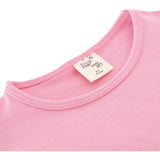 Girls' Basic Cotton T-Shirt  Short Puff Sleeve Crewneck / Toddler