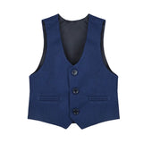 Boys Formal Suit 4 Piece Vest Pants and Tie Dresswear Set / 7-12 Years