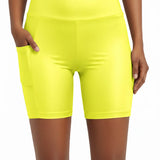 Lilax Girls Athletic Shorts with Pocket High Waisted Biker Shorts for Dance Yoga Gymnastics