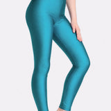 Girls Shiny High Waisted Leggings – Dance & Gymnastics Stretch Tights